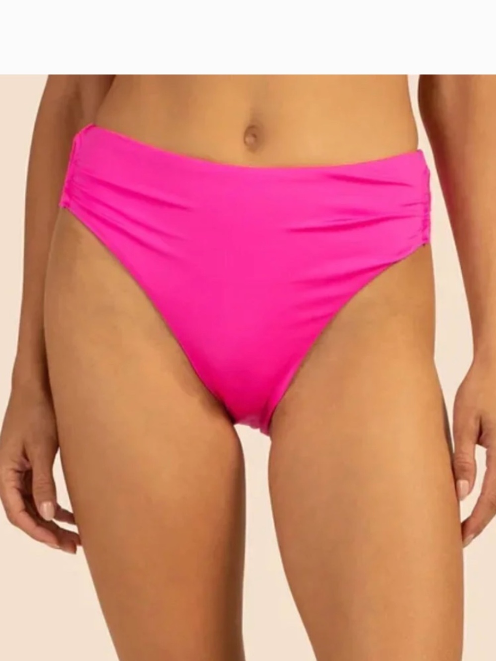 Trina turk sz 6 pink swimsuit bikini bottoms side v Monaco high waist - Picture 2 of 6